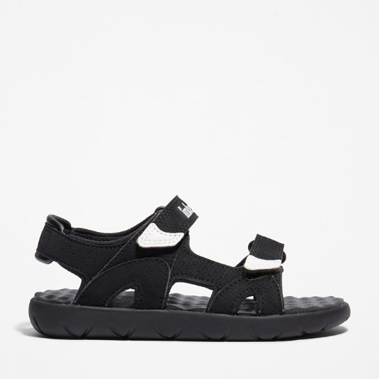 Sandalo da Bambino con Doppio Cinturino Perkins Row in colore nero/bianco | Timberland