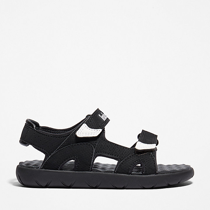 Perkins Row Double-strap Sandal for Youth in Black