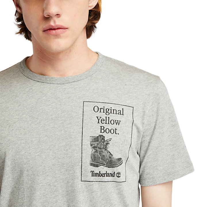 T-shirt da Uomo Archive Boot in grigio-