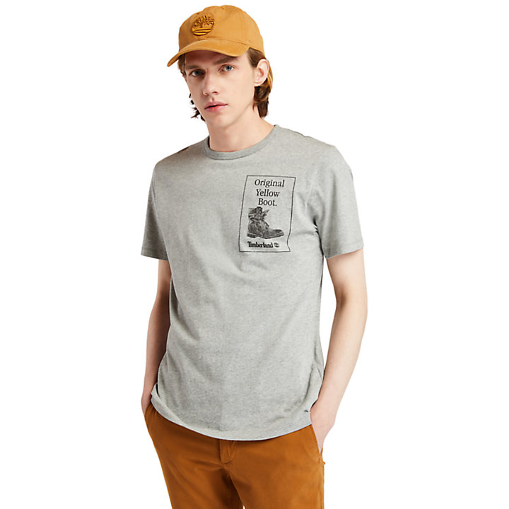 T-shirt da Uomo Archive Boot in grigio-