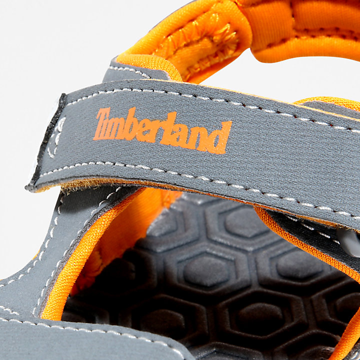 Adventure Seeker Sandaal met 2 Banden voor Peuters & Kleuters in grijs/oranje-