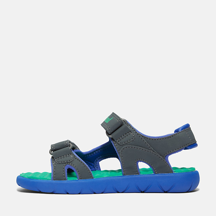 Perkins Row 2-Strap Sandal for Junior in Grey/Green-