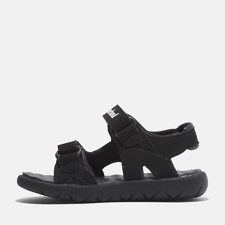 Sandalo con Doppio Cinturino Perkins Row da Bambino (dal 20 al 30) in colore nero-