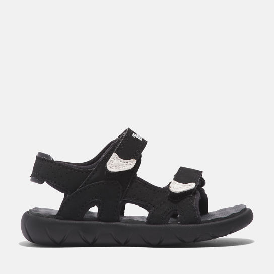 Sandalo con Doppio Cinturino Perkins Row da Bambino (dal 20 al 30) in colore nero | Timberland