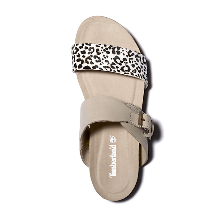 Malibu Waves Slide Sandal for Women in Light Grey-