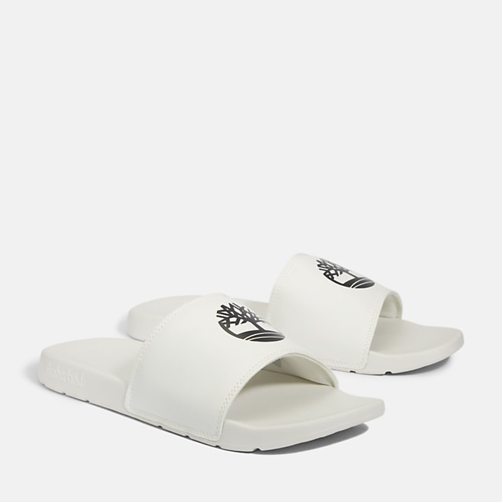 Gender Neutral Playa Sands Slide Sandal in White-