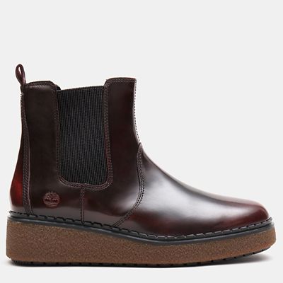 burgundy chelsea boots womens