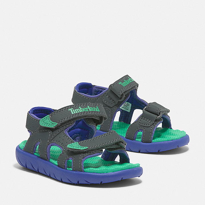 Perkins Row Strappy Sandal for Toddler in Grey/Green
