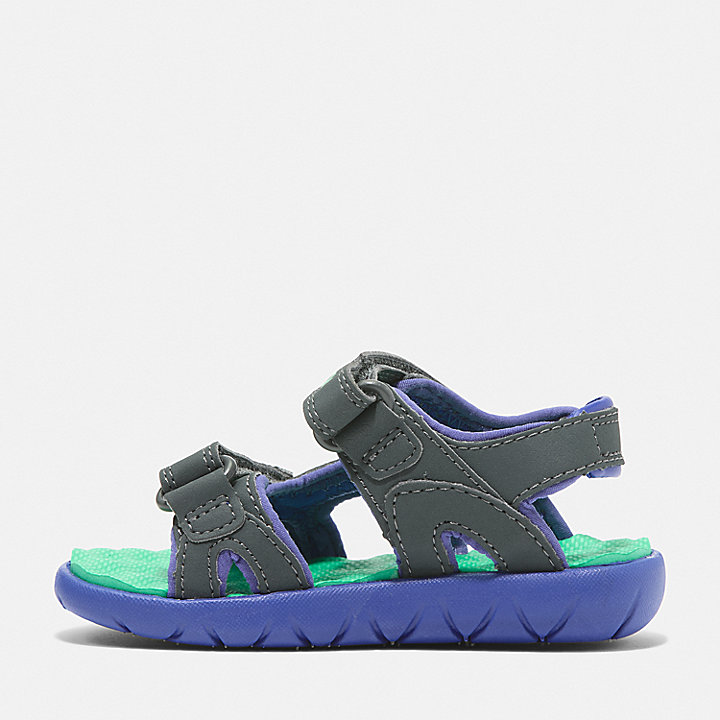 Perkins Row Strappy Sandal for Toddler in Grey/Green