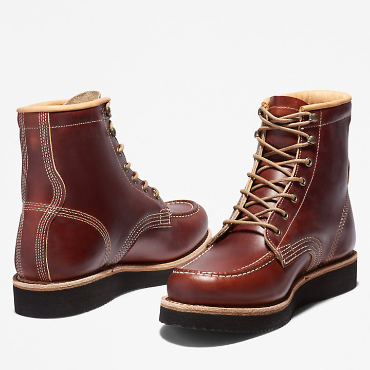 American Craft Moc-toe Boot for Men in Brown-