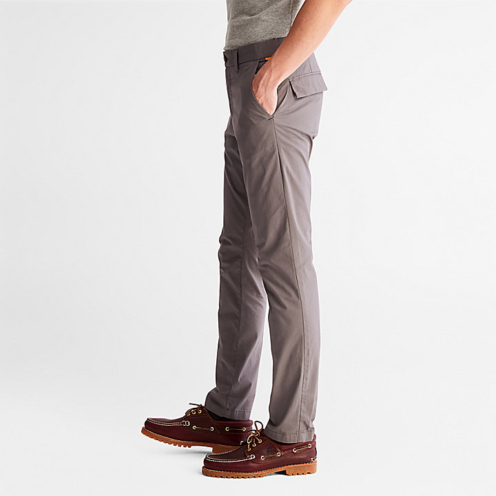 Sargent Lake Super-Lightweight Stretch Chino Trousers for Men in Grey