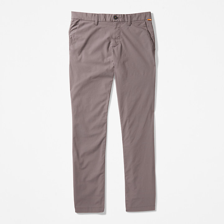 Sargent Lake Super-Lightweight Stretch Chino Trousers for Men in Grey-