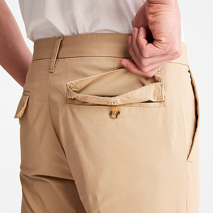 Sargent Lake Super-Lightweight Stretch Chino Trousers for Men in Beige