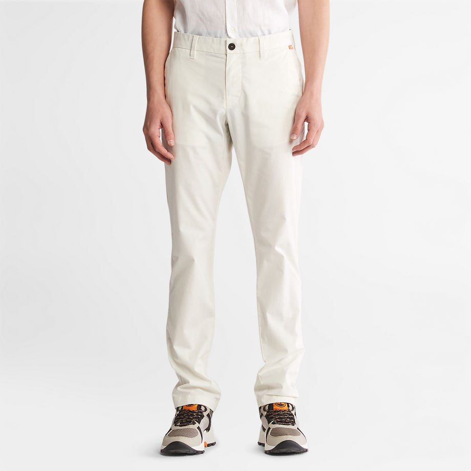 Timberland Sargent Lake Super-lightweight Stretch Chino Trousers For Men In White White, Size 30 x 3