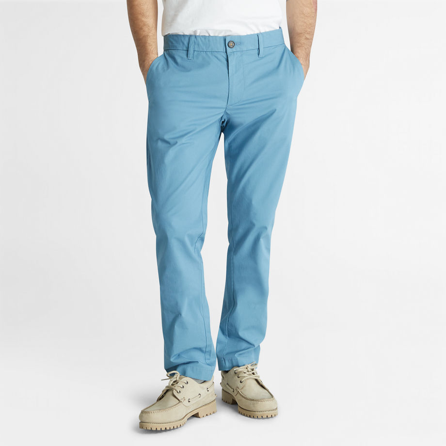 Timberland Sargent Lake Super-lightweight Stretch Chino Trousers For Men In Blue Blue