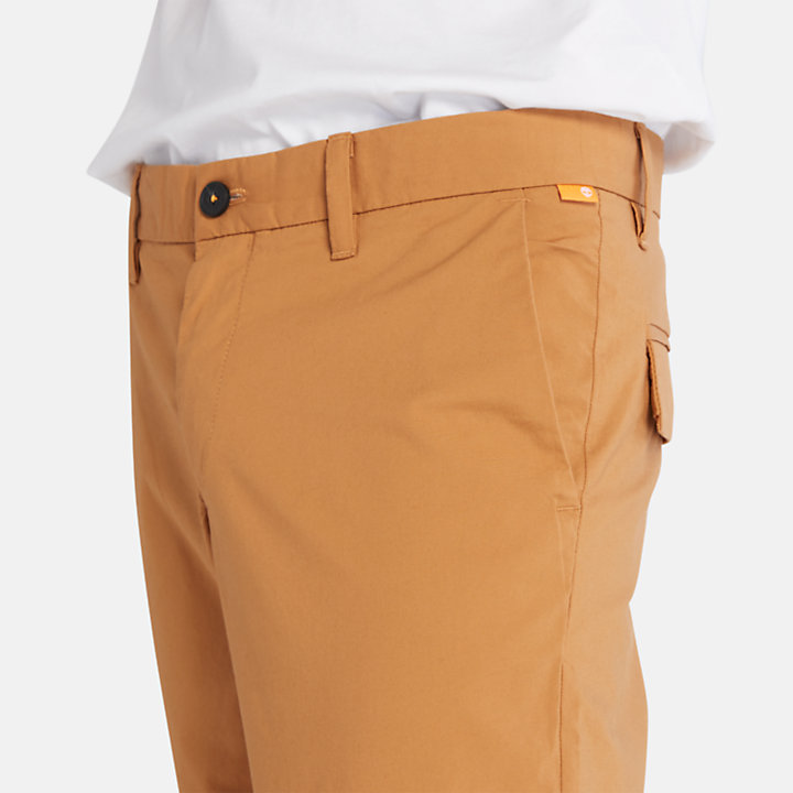 Sargent Lake Super-Lightweight Stretch Chino Trousers for Men in Orange-