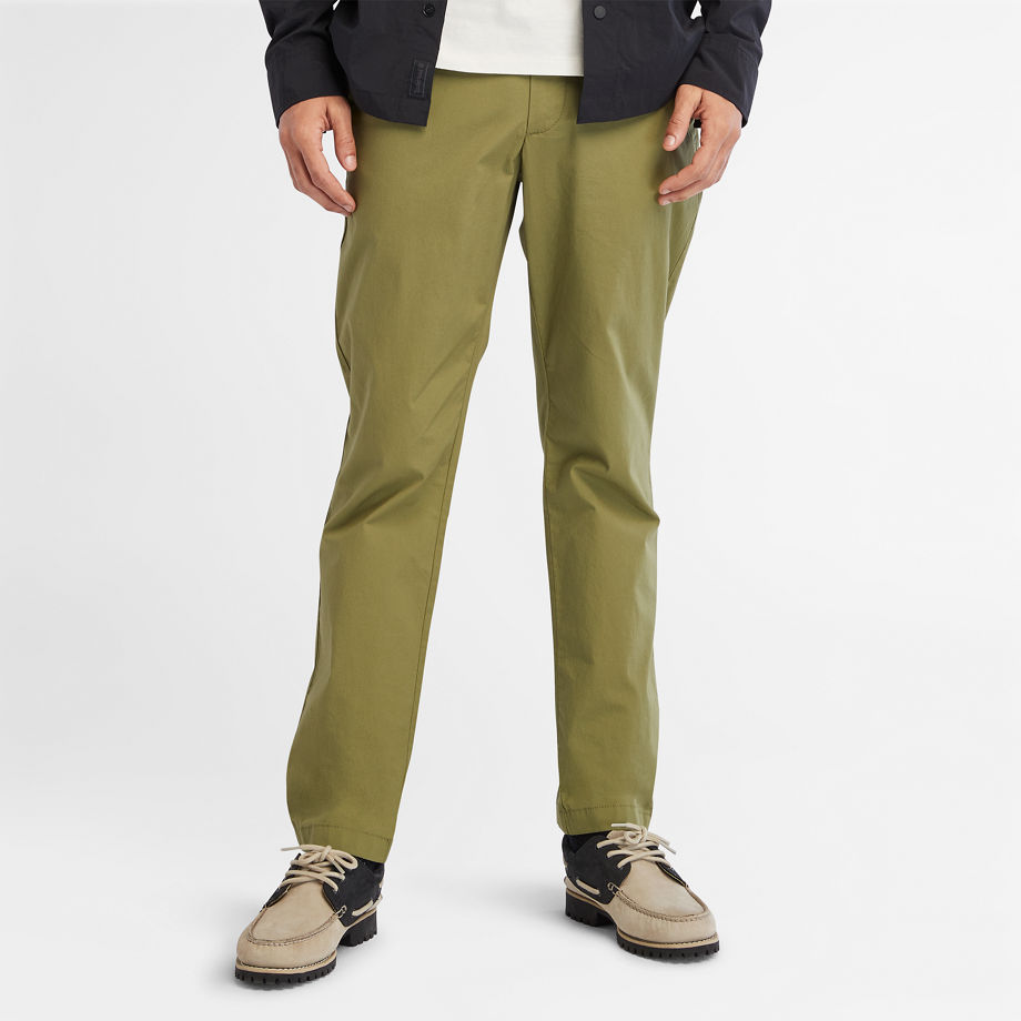 Timberland Sargent Lake Super-lightweight Stretch Chino Trousers For Men In Green Green