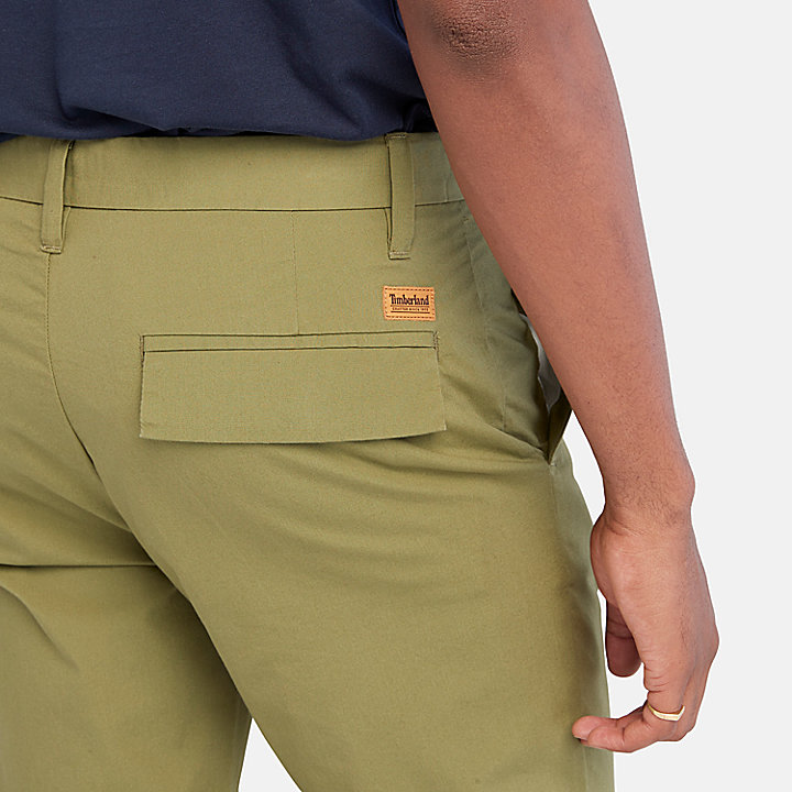 Pantalones chinos Squam Lake, elásticos y muy ligeros, para hombre en verde oscuro