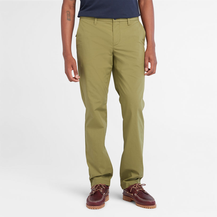 Timberland Squam Lake Super-lightweight Stretch Chinos For Men In Green Green, Size 36x34