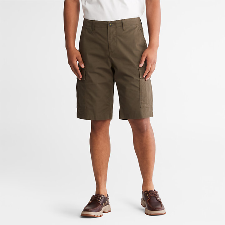 Cargo Shorts for Men in Dark Green-