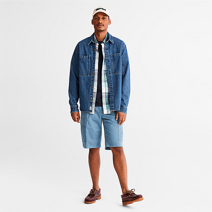 Outdoor Heritage Cargo Shorts for Men in Blue