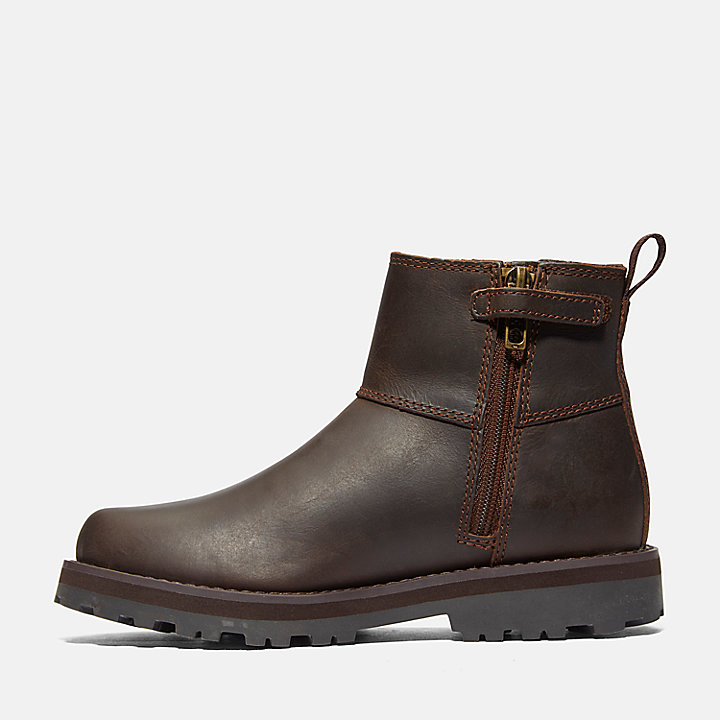 Courma Kid Chelsea Boot for Youth in Dark Brown