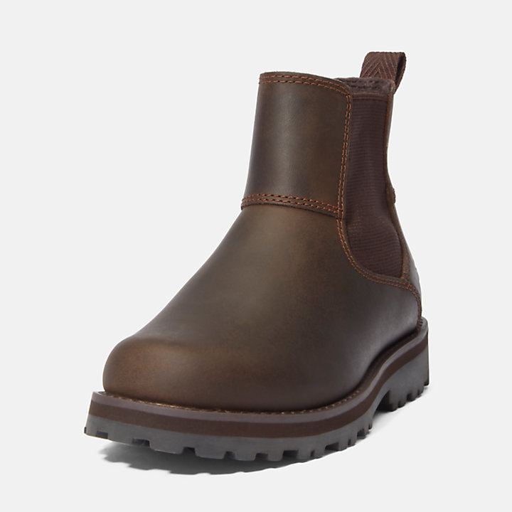 Courma Kid Chelsea Boot for Youth in Dark Brown-