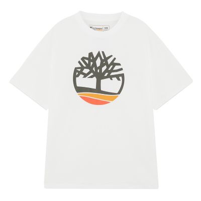 Earthkeepers® by Raeburn All Gender Logo T-Shirt in White | Timberland