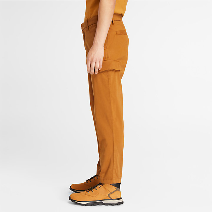 Pantaloni Cargo da Uomo Ultraelasticizzati in marrone-