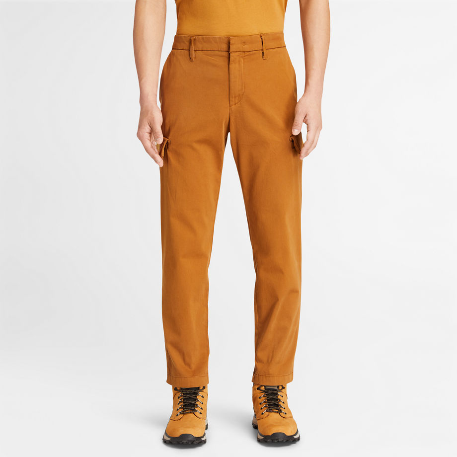 Timberland Ultrastretch Cargo Trousers For Men In Brown Brown