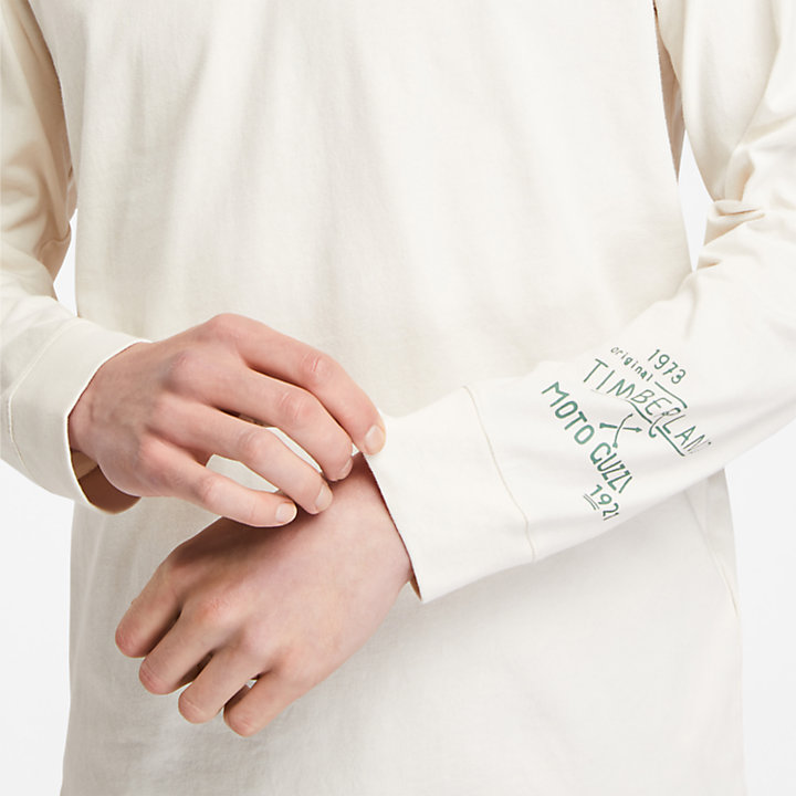 Moto Guzzi x Timberland® LS T-Shirt for Men in White-