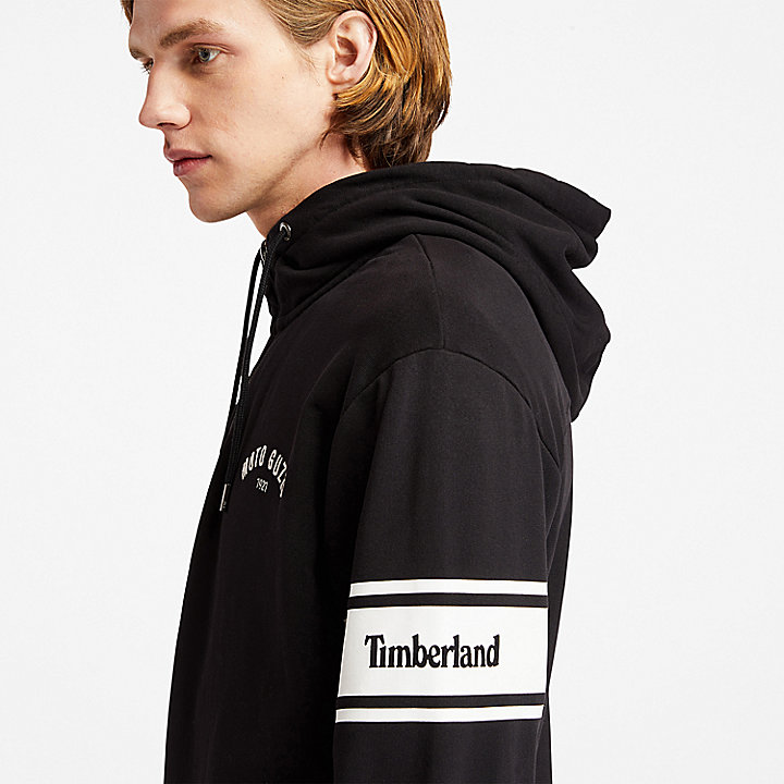 Moto Guzzi x Timberland® Half-zip hoody voor heren in zwart