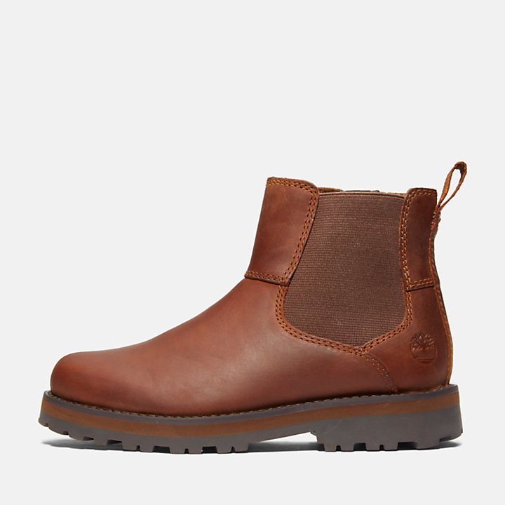 Courma Kid Chelsea Boot for Youth in Brown-