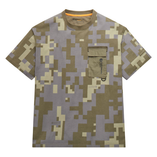 T-shirt imprimé à poche Earthkeepers® by Raeburn all gender en vert camouflage | Timberland