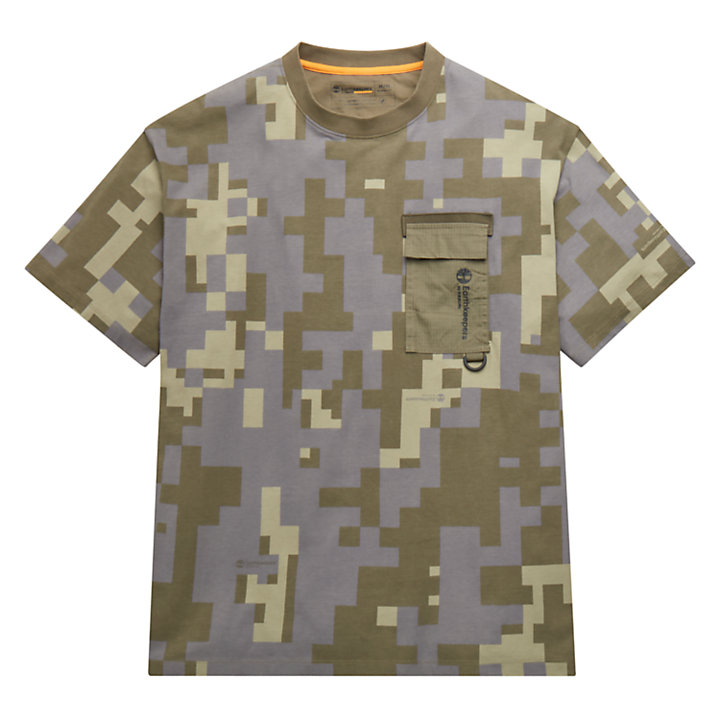 T-shirt imprimé à poche Earthkeepers® by Raeburn all gender en vert camouflage-