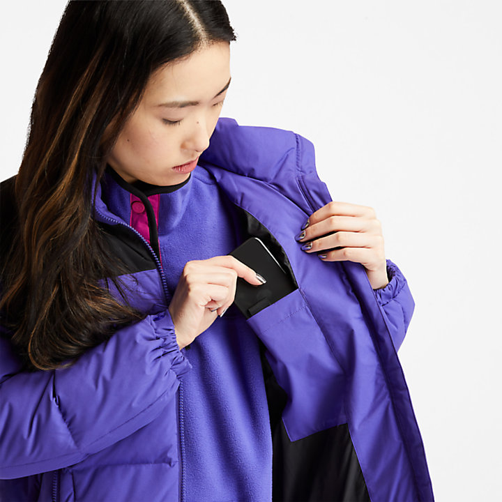 Non-Down Puffer Jacket for Women in Dark Blue-