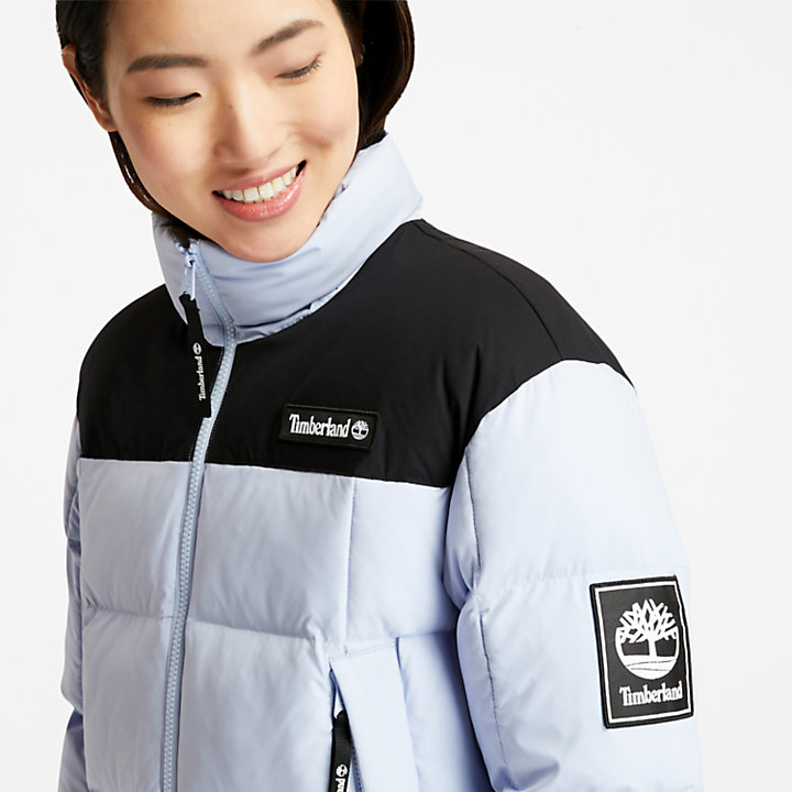 Non-Down Puffer Jacket for Women in Light Blue-