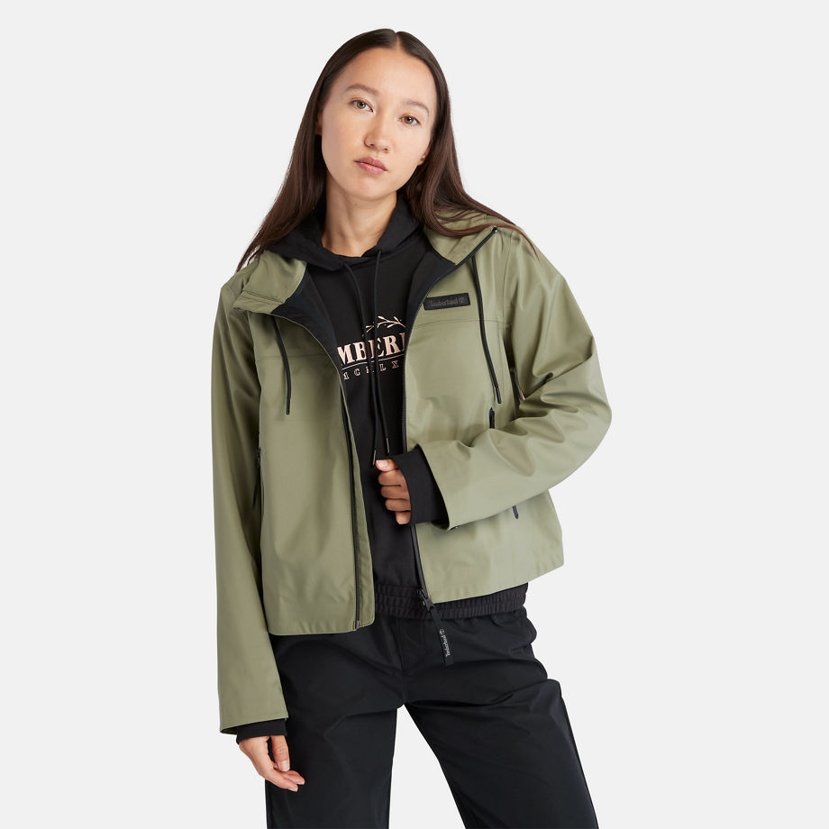 Timberland Waterproof Jacket For Women In Green Green, Size S