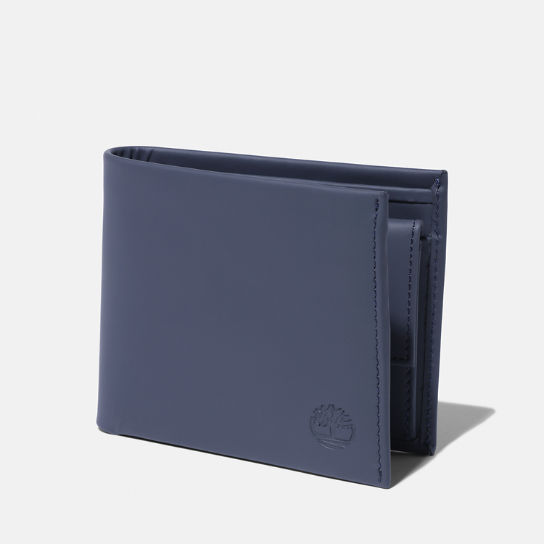 Flatiron Leather Wallet with Coin Pocket for Men in Navy | Timberland