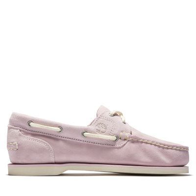 timberland pink boat shoes