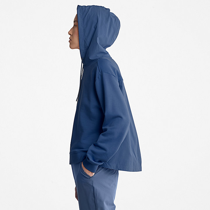 Solid-colour Hoodie for Women in Blue
