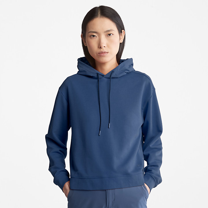 Solid-colour Hoodie for Women in Blue-