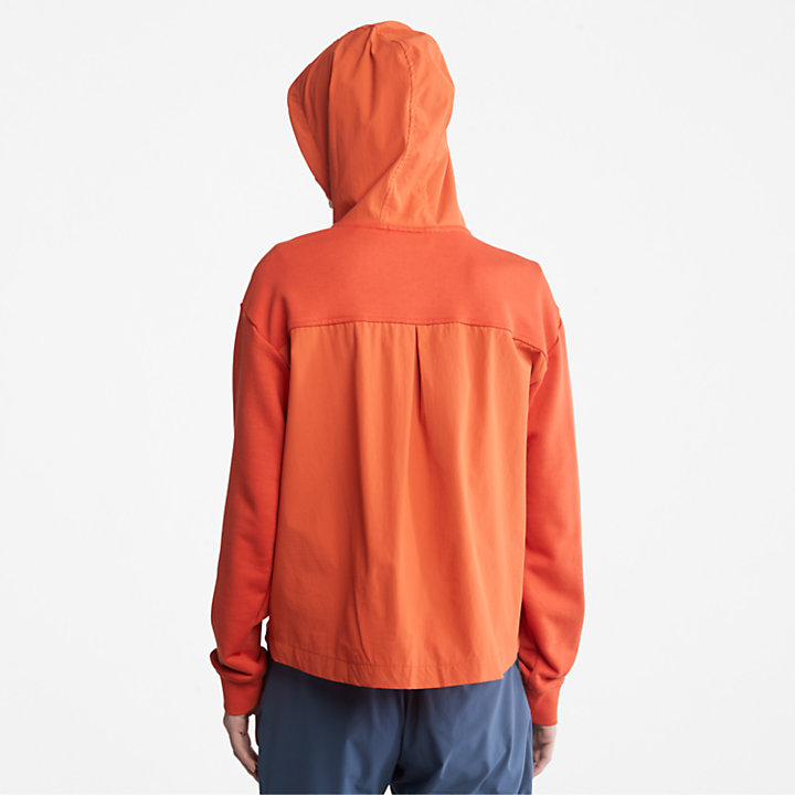 Unifarbenes Hoodie für Damen in Orange-