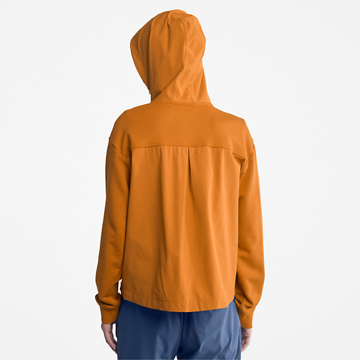 Solid-colour Hoodie for Women in Dark Yellow-