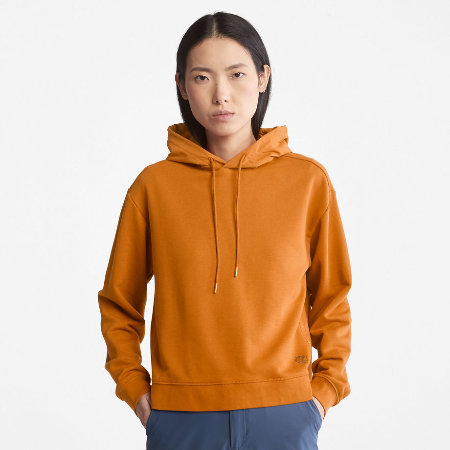 Timberland Solid-colour Hoodie For Women In Dark Yellow Brown