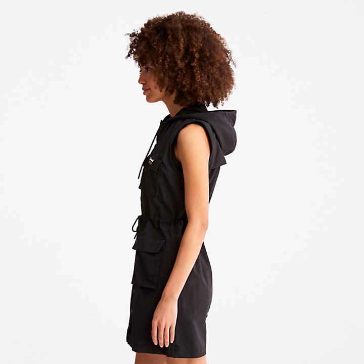 Robe à capuche utilitaire Progressive pour femme en noir-