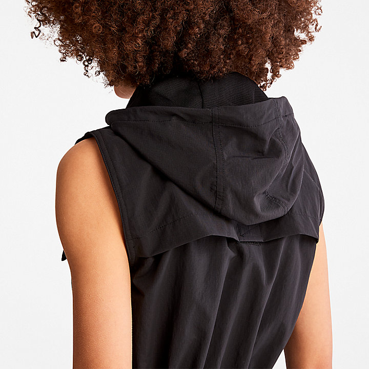 Progressive Utility Hoodie Dress for Women in Black