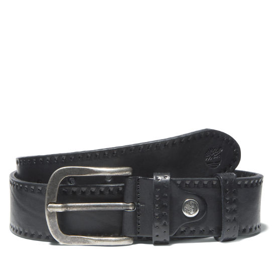 Embossed Leather Belt for Men in Black | Timberland