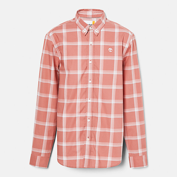 Eastham River Check Shirt for Men in Maroon