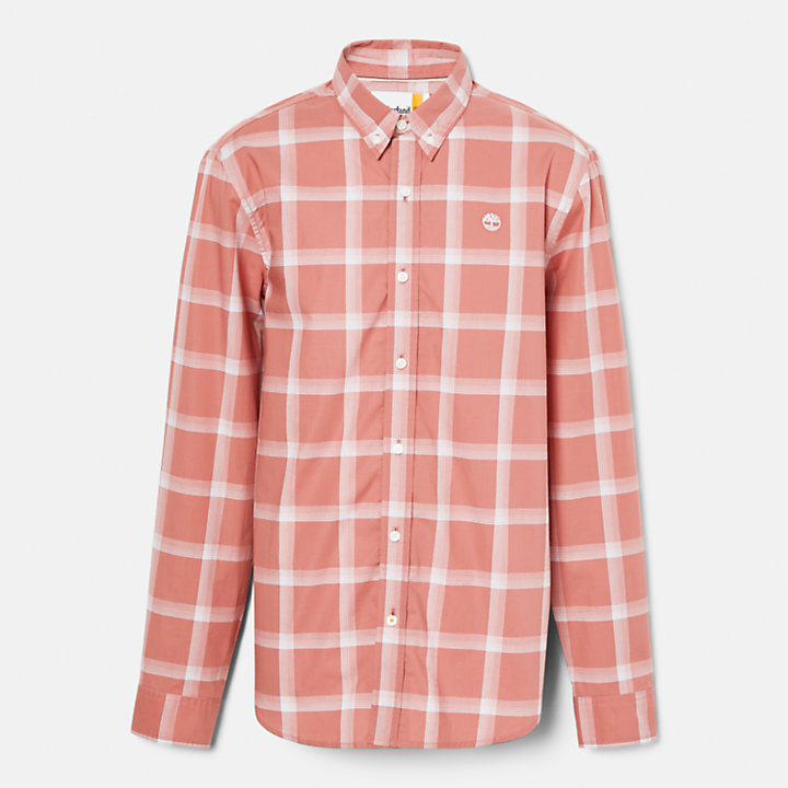 Eastham River Check Shirt for Men in Maroon-